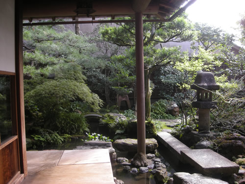 Samurai garden from deck