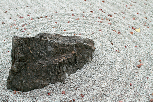 Zen garden's rock